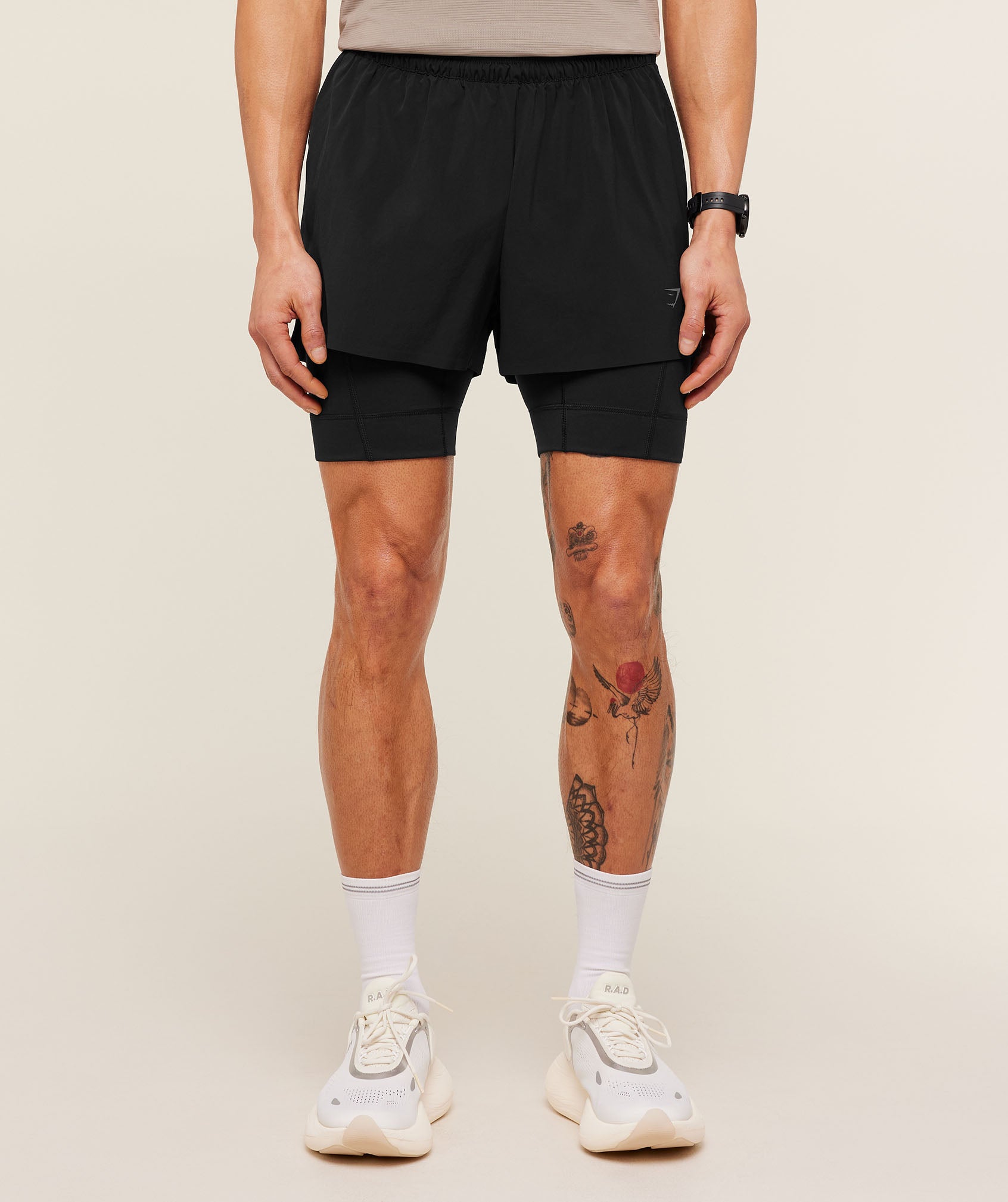 1 5" Shorts in Black